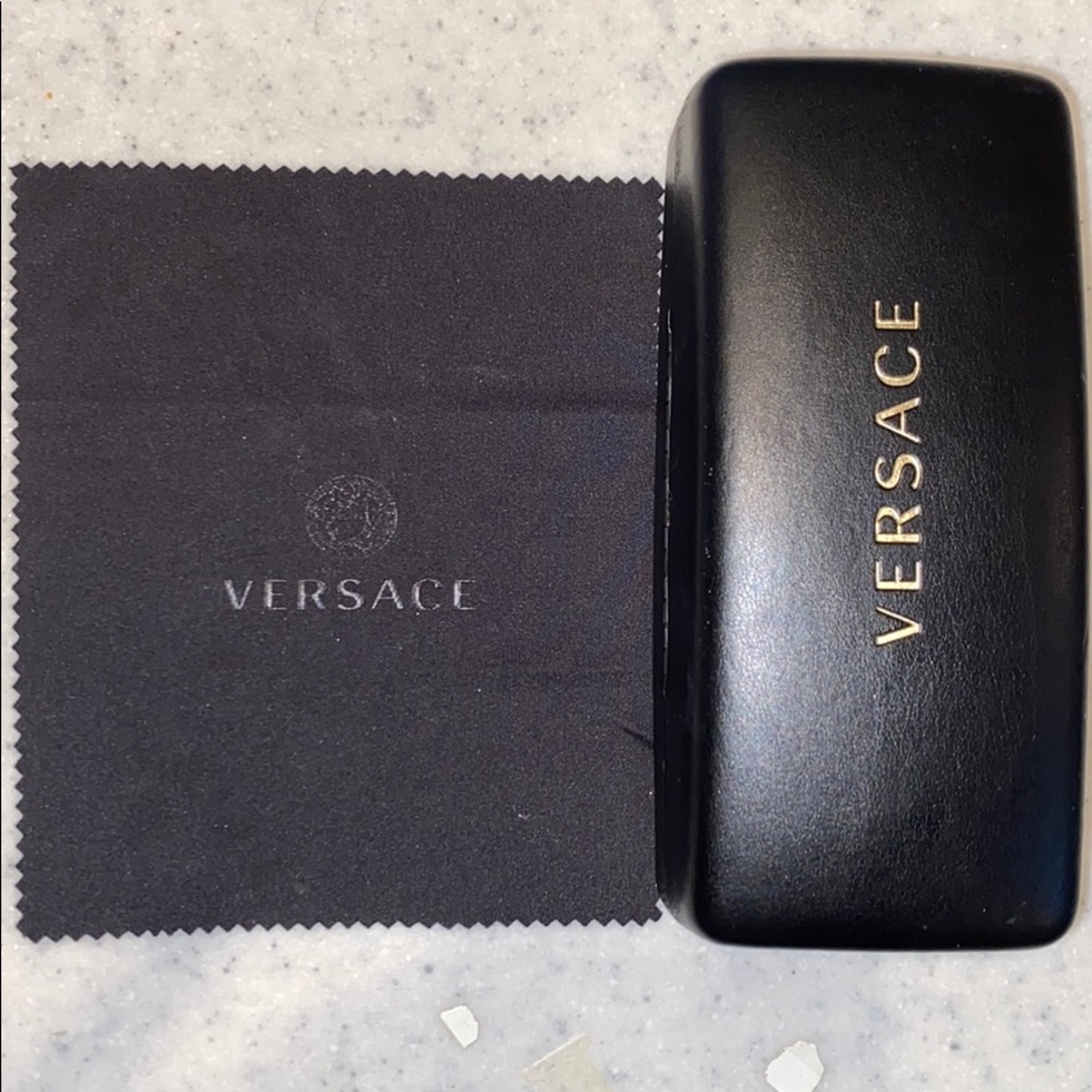 Versace sunglasses case with cloth